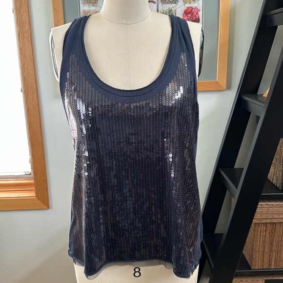 J. Crew cotton sequined tank in size medium in EUC - Picture 1 of 7